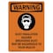 Signmission OSHA WARNING Sign, Dust Inhalation Hazard W/ Symbol, 14in X 10in Aluminum, 10" W, 14" L, Portrait OS-WS-A-1014-V-13116 - alternate 1